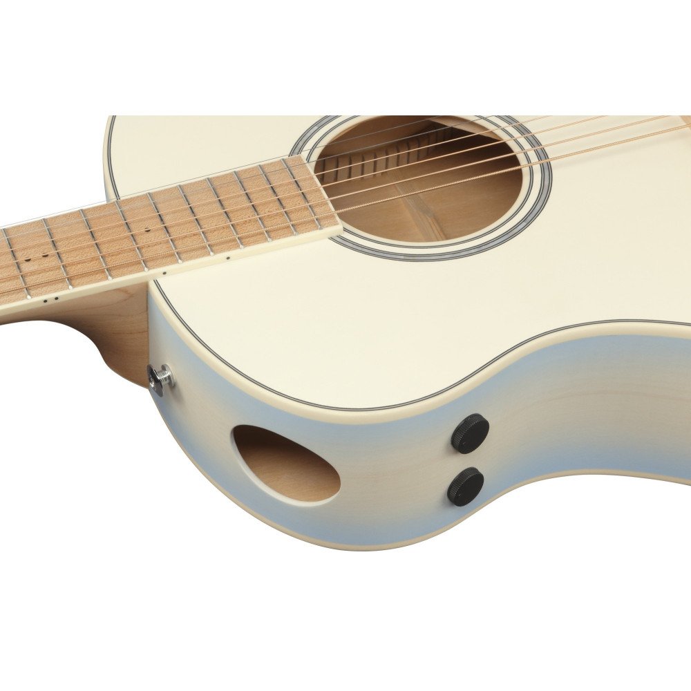 Ibanez AAM370M2E-AIB Advanced Acoustic AAM Acoustic Guitar 6-String - Transparent Antique White Ice Blue Open Pore