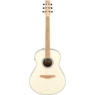 Ibanez AAM370M2E-AIB Advanced Acoustic AAM Acoustic Guitar 6-String - Transparent Antique White Ice Blue Open Pore