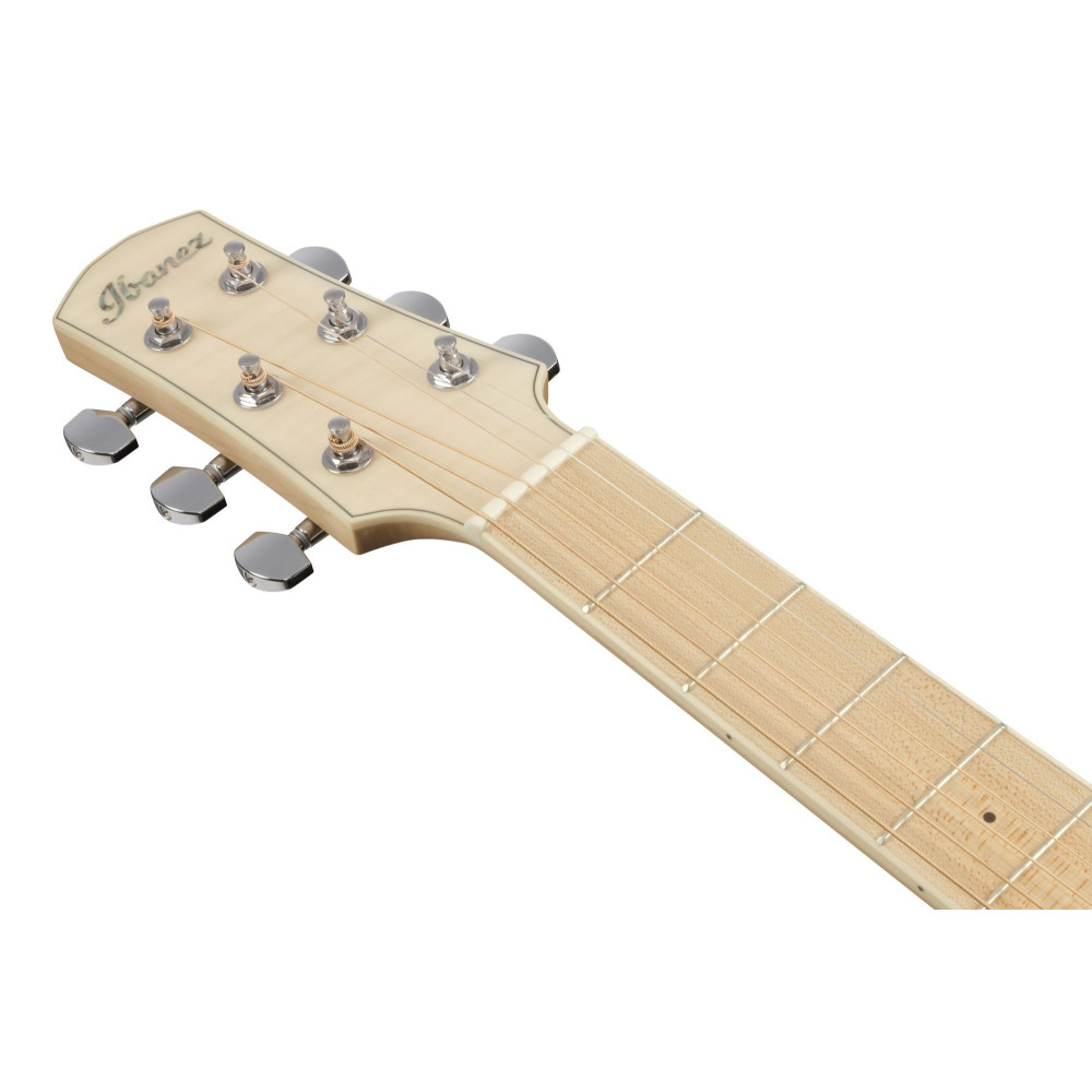 Ibanez AAM370M2E-AIB Advanced Acoustic AAM Acoustic Guitar 6-String - Transparent Antique White Ice Blue Open Pore