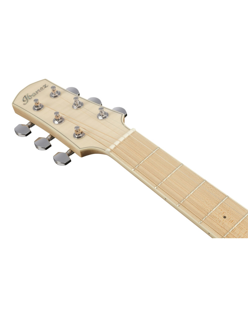 Ibanez AAM370M2E-AIB Advanced Acoustic AAM Acoustic Guitar 6-String - Transparent Antique White Ice Blue Open Pore
