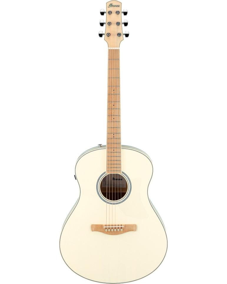 Ibanez AAM370M2E-AIB Advanced Acoustic AAM Acoustic Guitar 6-String - Transparent Antique White Ice Blue Open Pore
