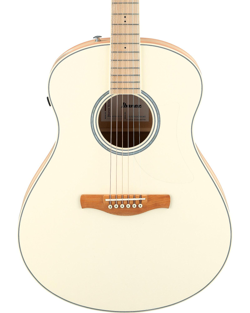 Ibanez AAM370M2E-APF Advanced Acoustic AAM Acoustic Guitar 6-String - Transparent Antique White Peach Fuzz Open Pore