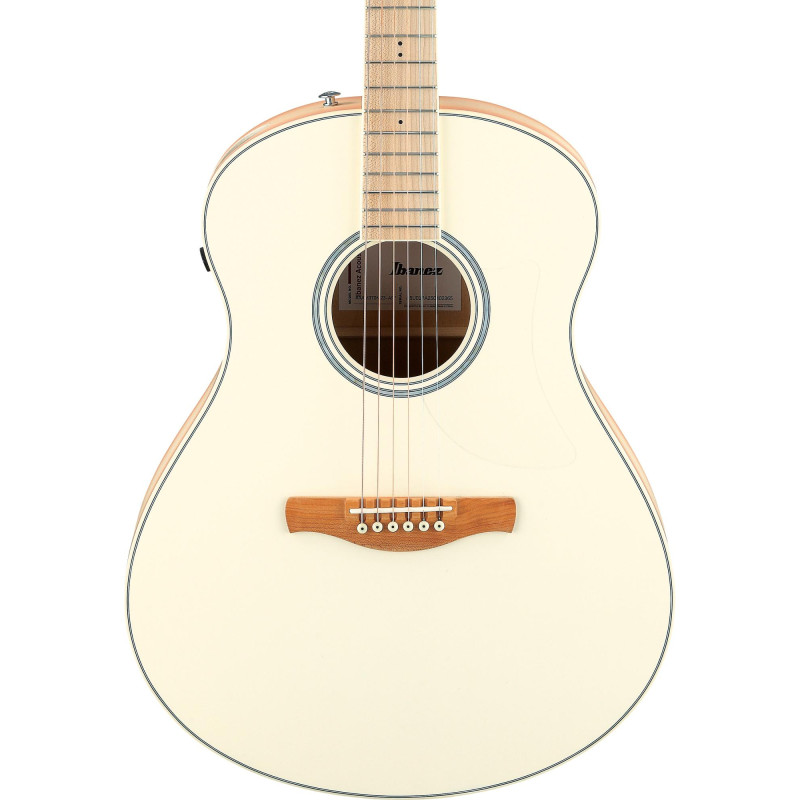 Ibanez AAM370M2E-APF Advanced Acoustic AAM Acoustic Guitar 6-String - Transparent Antique White Peach Fuzz Open Pore