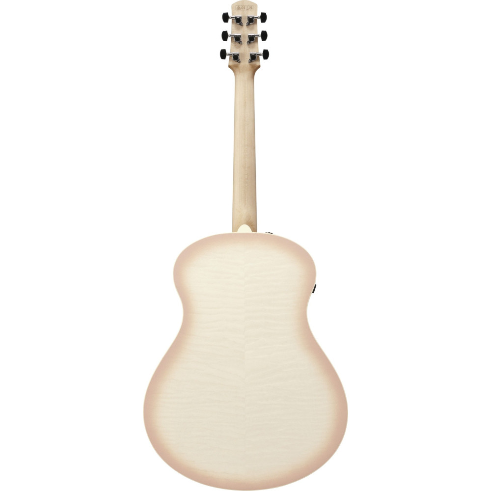 Ibanez AAM370M2E-APF Advanced Acoustic AAM Acoustic Guitar 6-String - Transparent Antique White Peach Fuzz Open Pore