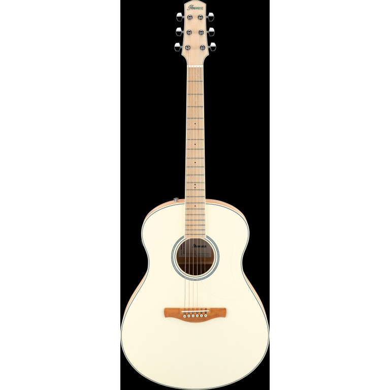 Ibanez AAM370M2E-APF Advanced Acoustic AAM Acoustic Guitar 6-String - Transparent Antique White Peach Fuzz Open Pore