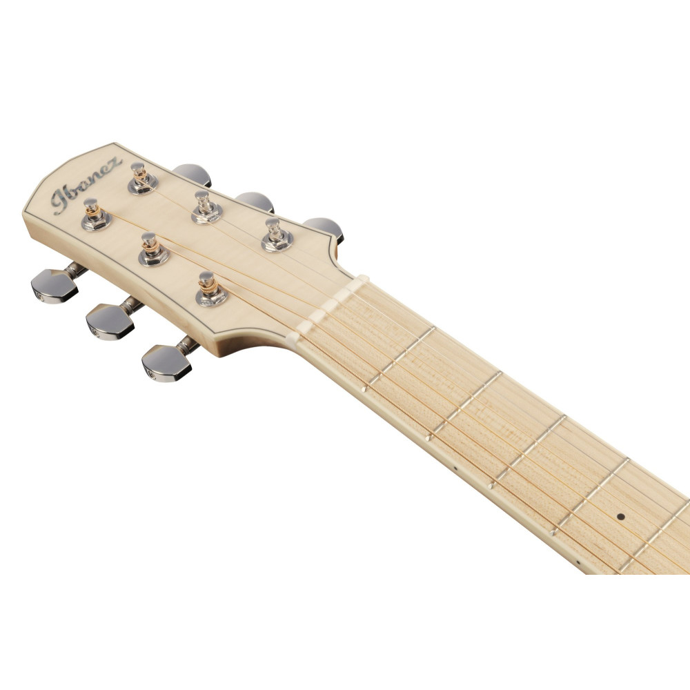 Ibanez AAM370M2E-APF Advanced Acoustic AAM Acoustic Guitar 6-String - Transparent Antique White Peach Fuzz Open Pore