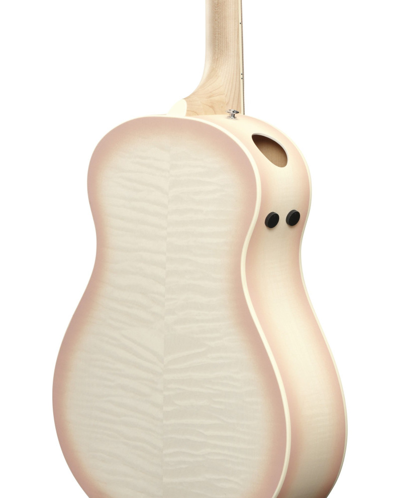 Ibanez AAM370M2E-APF Advanced Acoustic AAM Acoustic Guitar 6-String - Transparent Antique White Peach Fuzz Open Pore