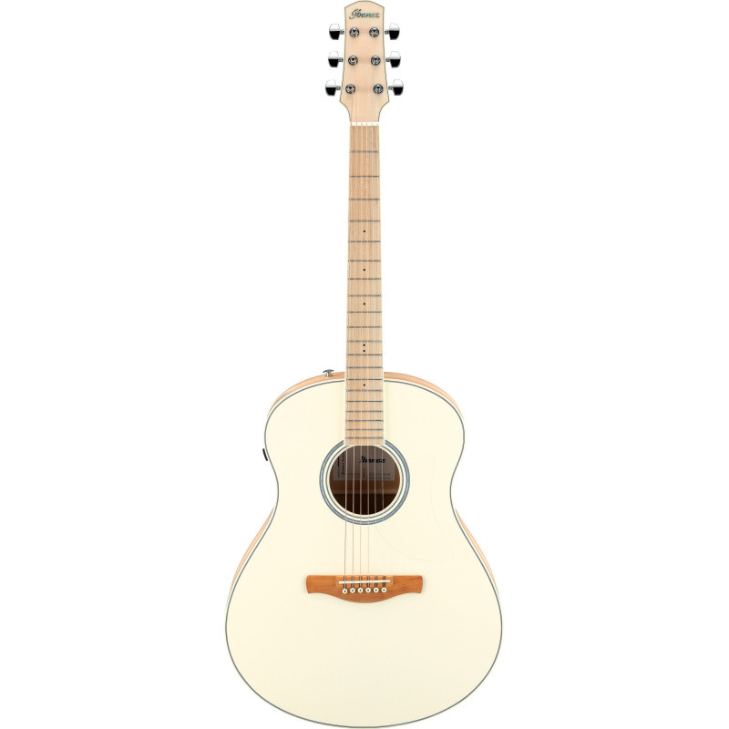 Ibanez AAM370M2E-APF Advanced Acoustic AAM Acoustic Guitar 6-String - Transparent Antique White Peach Fuzz Open Pore
