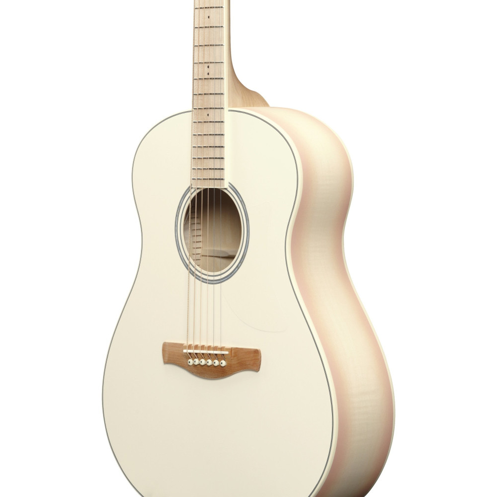 Ibanez AAM370M2E-APF Advanced Acoustic AAM Acoustic Guitar 6-String - Transparent Antique White Peach Fuzz Open Pore