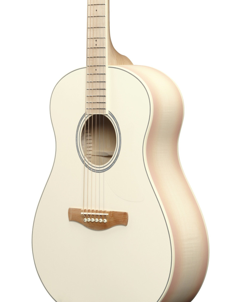Ibanez AAM370M2E-APF Advanced Acoustic AAM Acoustic Guitar 6-String - Transparent Antique White Peach Fuzz Open Pore