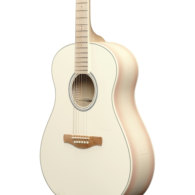 Ibanez AAM370M2E-APF Advanced Acoustic AAM Acoustic Guitar 6-String - Transparent Antique White Peach Fuzz Open Pore