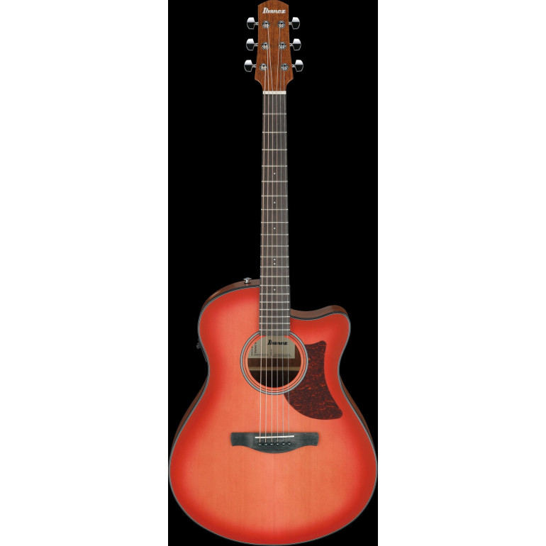 Ibanez AAM50CE-CRO Advanced Acoustic AAM Acoustic Guitar 6-String - Coral Red Burst Open Pore