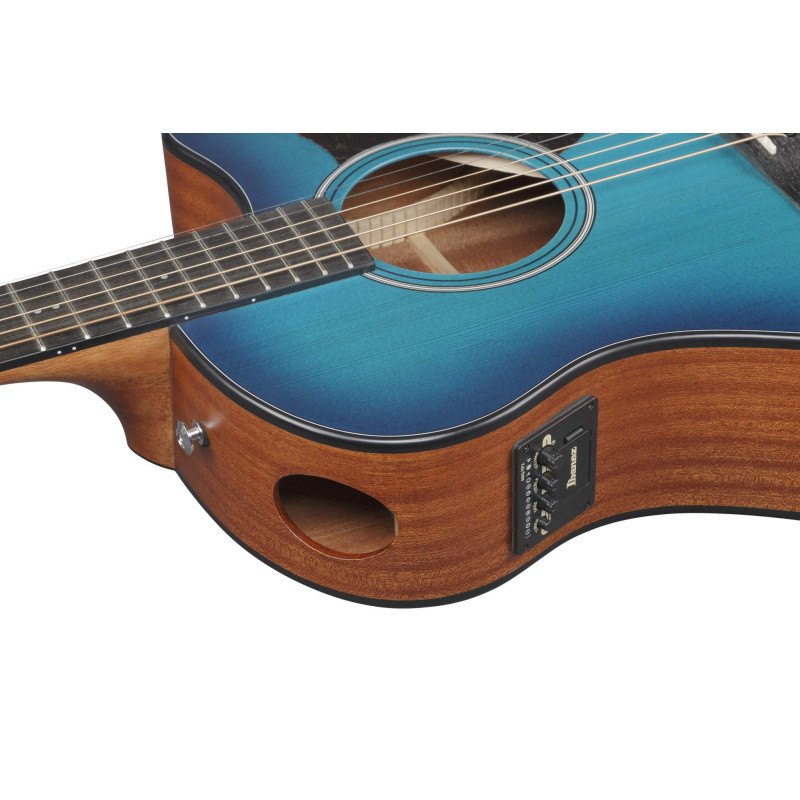 Ibanez AAM50CE-SBO Advanced Acoustic AAM Acoustic Guitar 6-String - Sapphire Blue Burst Open Pore