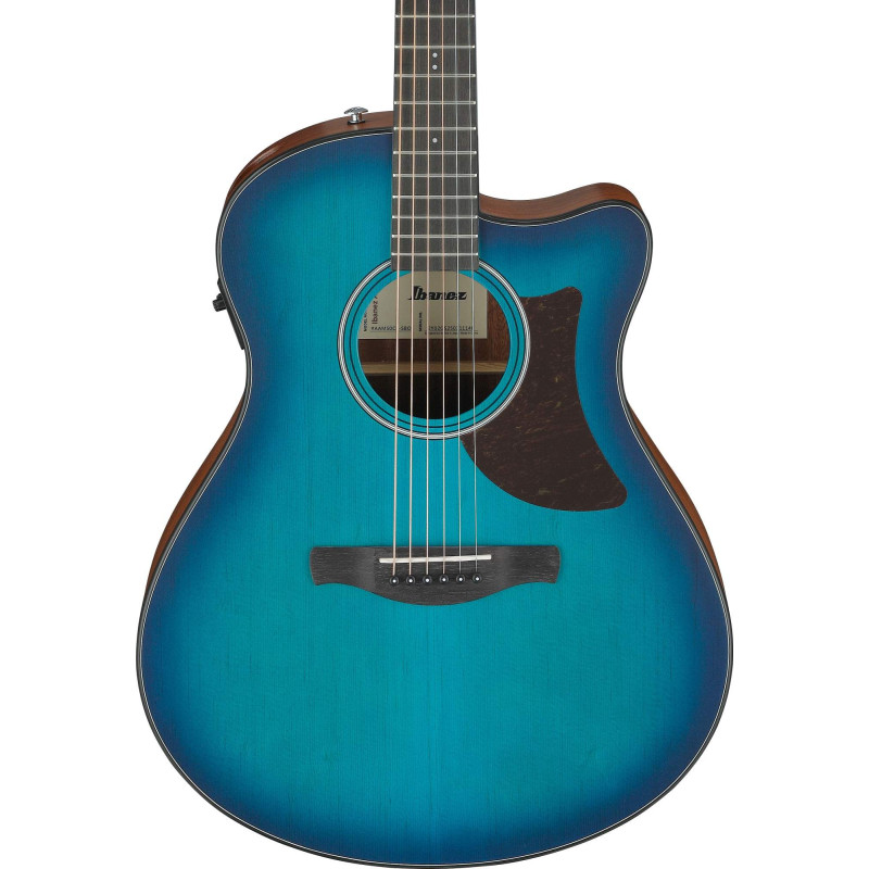 Ibanez AAM50CE-SBO Advanced Acoustic AAM Acoustic Guitar 6-String - Sapphire Blue Burst Open Pore