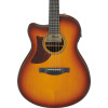 Ibanez AAM50LCE-OLB Advanced Acoustic AAM Acoustic Guitar 6-String Lefty - Open Pore Light Brown Sunburst Top, Natural O