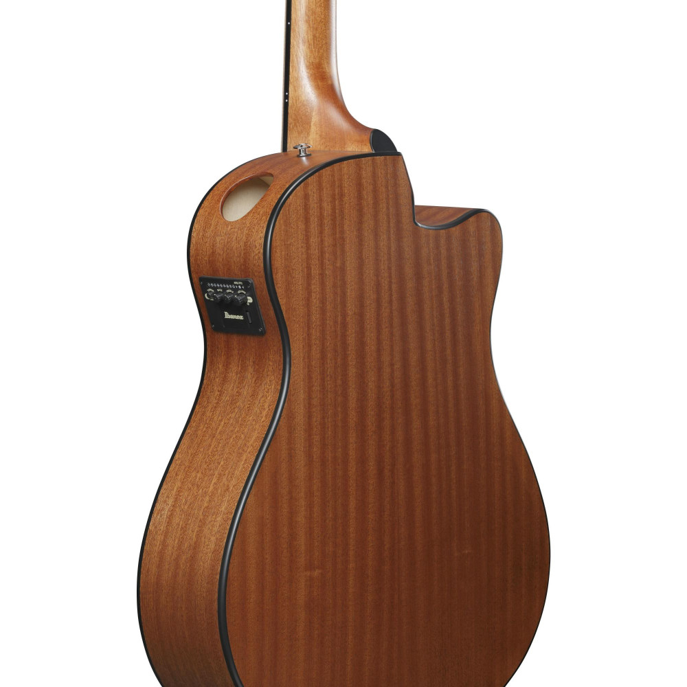 Ibanez AAM50LCE-OLB Advanced Acoustic AAM Acoustic Guitar 6-String Lefty - Open Pore Light Brown Sunburst Top, Natural O