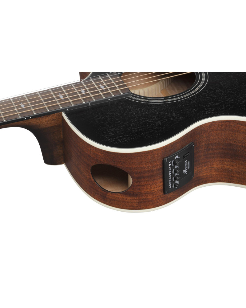 Ibanez AE140-WKH AE Acoustic Guitar 6-String - Weathered Black Open Pore