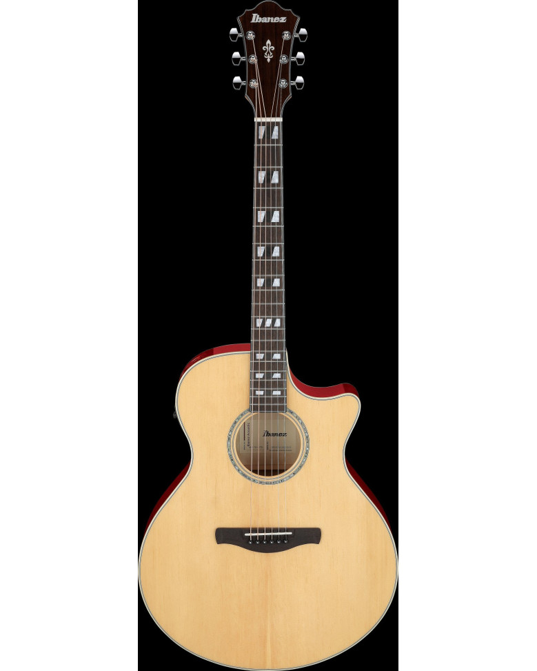 Ibanez AE170-NTR AE Acoustic Guitar 6-String - Natural High Gloss Top, Transparent Red High Gloss Back & Sides