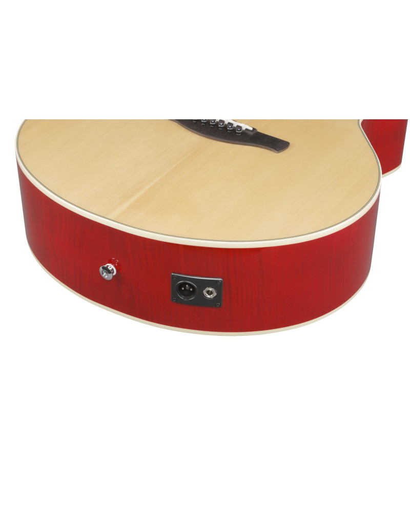 Ibanez AE170-NTR AE Acoustic Guitar 6-String - Natural High Gloss Top, Transparent Red High Gloss Back & Sides