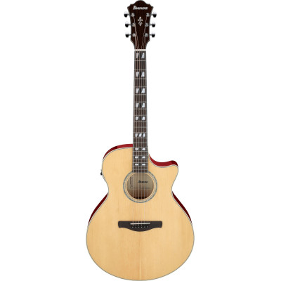 Ibanez AE170-NTR AE Acoustic Guitar 6-String - Natural High Gloss Top, Transparent Red High Gloss Back & Sides