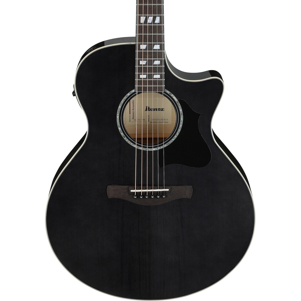 Ibanez AE170-TBK AE Acoustic Guitar 6-String - Transparent Black High Gloss