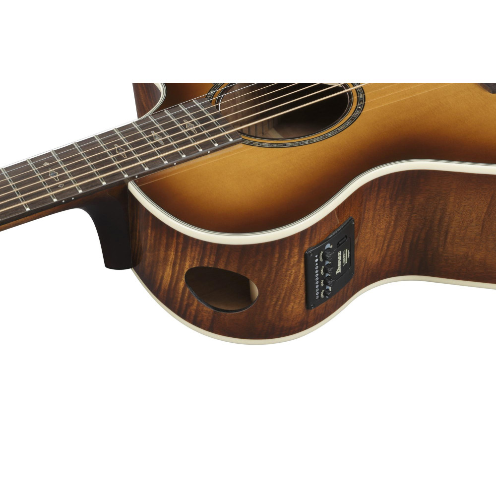 Ibanez AE3007FMH-TBH AE Acoustic Guitar 7-String - Tobacco Edge Burst High Gloss