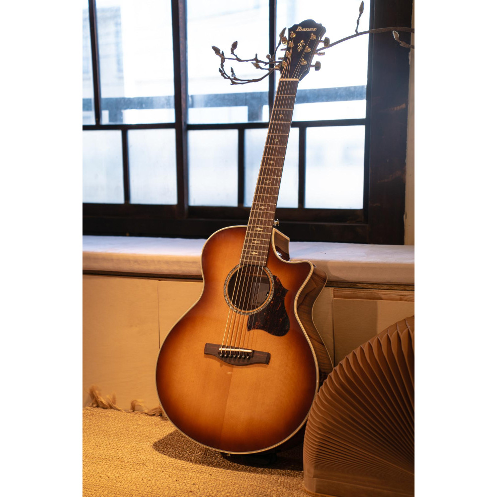 Ibanez AE3007FMH-TBH AE Acoustic Guitar 7-String - Tobacco Edge Burst High Gloss