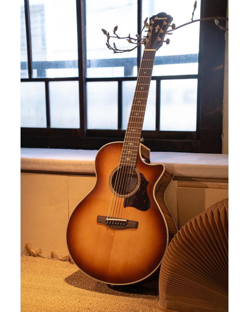 Ibanez AE3007FMH-TBH AE Acoustic Guitar 7-String - Tobacco Edge Burst High Gloss