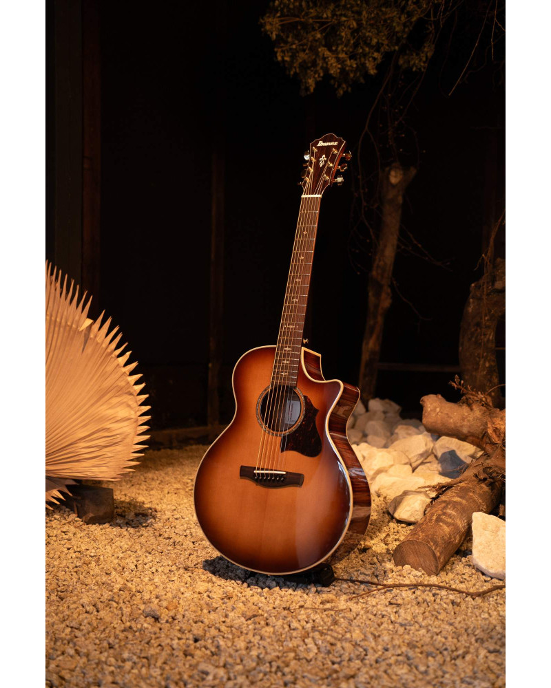 Ibanez AE3007FMH-TBH AE Acoustic Guitar 7-String - Tobacco Edge Burst High Gloss