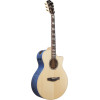 Ibanez AE390-NTA AE Acoustic Guitar 6-String - Natural High Gloss Top, Aqua Blue High Gloss Back & Sides