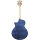 Ibanez AE390-NTA AE Acoustic Guitar 6-String - Natural High Gloss Top, Aqua Blue High Gloss Back & Sides