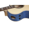 Ibanez AE390-NTA AE Acoustic Guitar 6-String - Natural High Gloss Top, Aqua Blue High Gloss Back & Sides