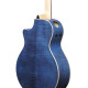 Ibanez AE390-NTA AE Acoustic Guitar 6-String - Natural High Gloss Top, Aqua Blue High Gloss Back & Sides