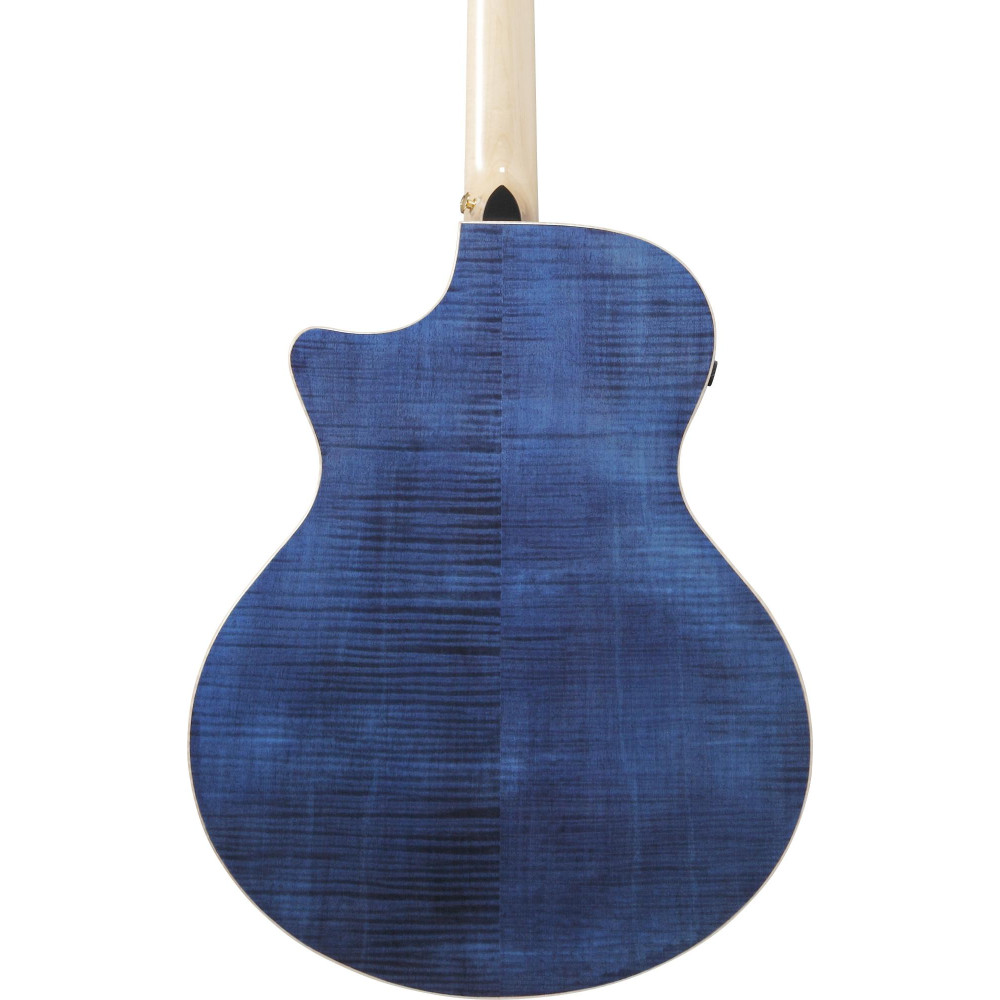 Ibanez AE390-NTA AE Acoustic Guitar 6-String - Natural High Gloss Top, Aqua Blue High Gloss Back & Sides