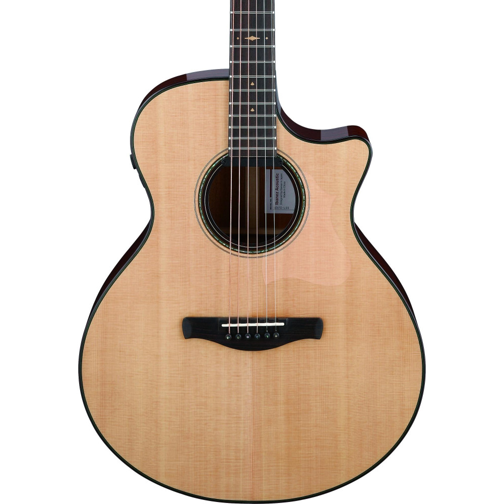 Ibanez AE410-LGS Platinum Collection Acoustic Guitar 6 String - Natural Low Gloss + Case