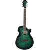 Ibanez AEWC16QA-TEH AEWC Acoustic Guitar 6-String - Transparent Emerlad Burst Top & Natural High Gloss Back & Side
