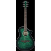 Ibanez AEWC16QA-TEH AEWC Acoustic Guitar 6-String - Transparent Emerlad Burst Top & Natural High Gloss Back & Side