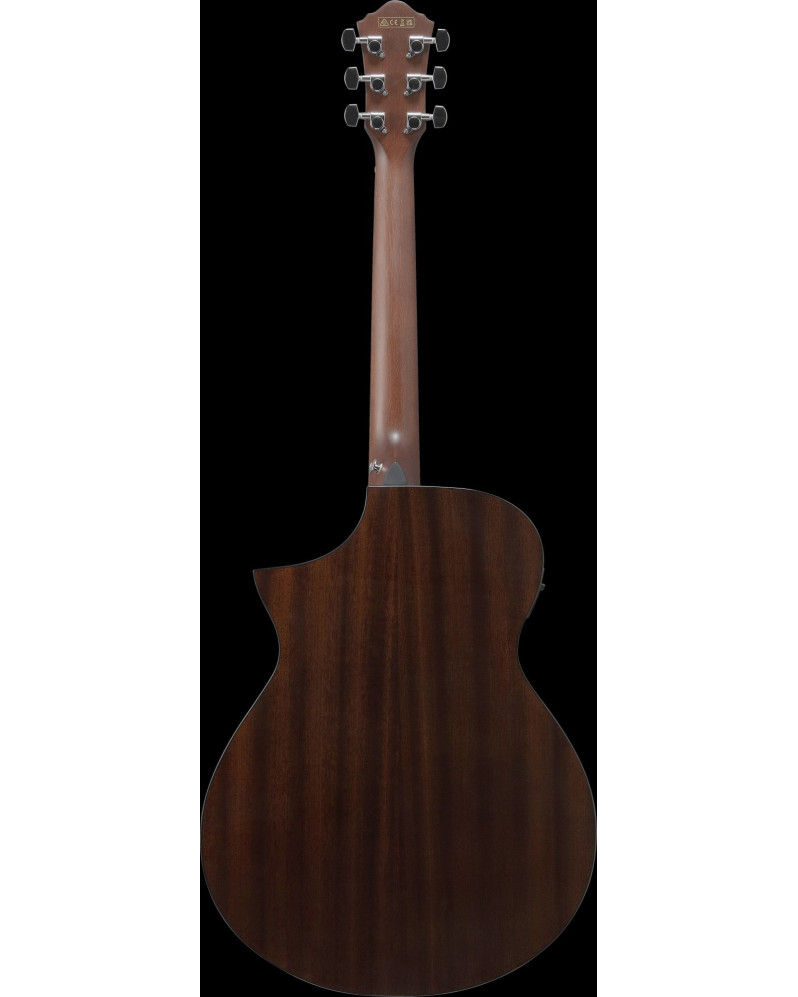 Ibanez AEWC16QA-TKH AEWC Acoustic Guitar 6-String - Transparent Black Sunburst Top & Natural High Gloss Back & Side
