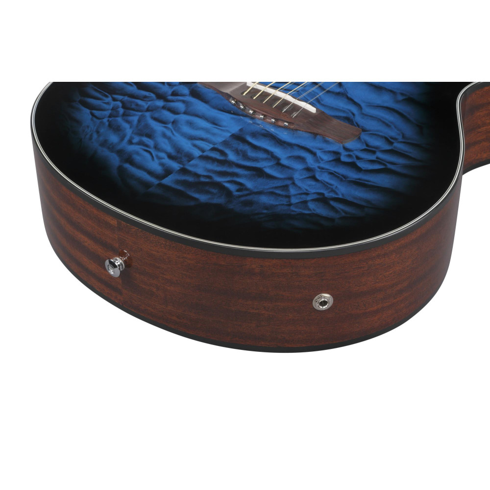 Ibanez AEWC16QA-TLH AEWC Acoustic Guitar 6-String - Transparent Blue Sunburst Top & Natural High Gloss Back & Side