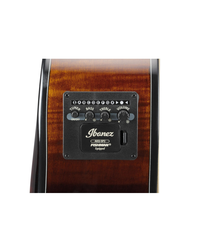 Ibanez AEWC400-AMS AEWC Acoustic Guitar 6-String - Transparent Black Sunburst