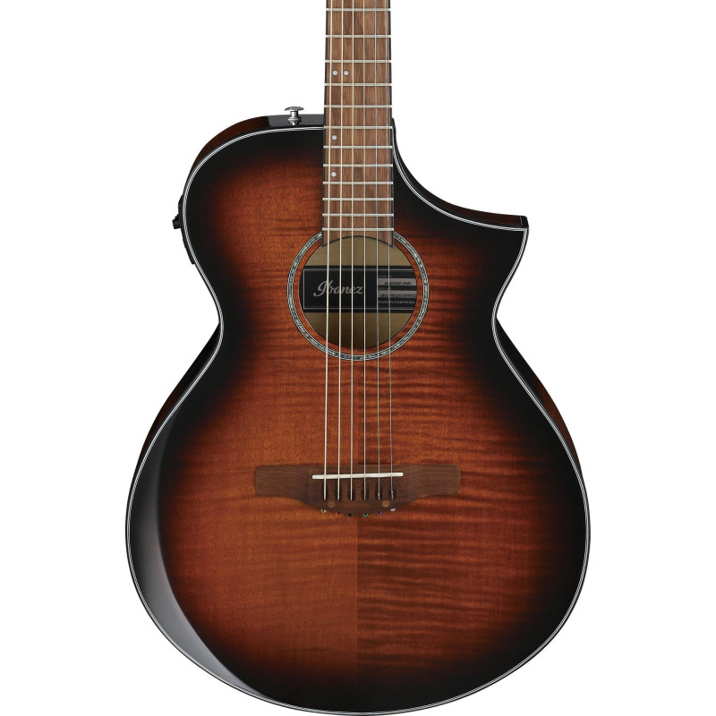 Ibanez AEWC400-AMS AEWC Acoustic Guitar 6-String - Transparent Black Sunburst