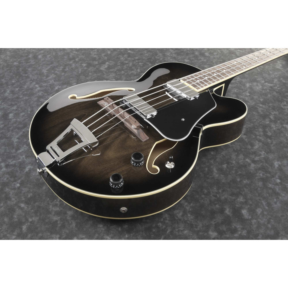 Ibanez AFB200-TKS Artcore Hollow Body Bass 4-String - Transparent Black Sunburst