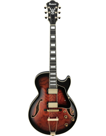 Ibanez AG95QA-DBS Artcore Expressionist AG Hollow Body Guitar 6-String - Desert Brown Sunburst