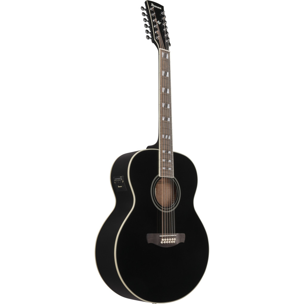 Ibanez AJ7012M1E-BK Artwood AJ Acoustic Guitar12-String - Black High Gloss