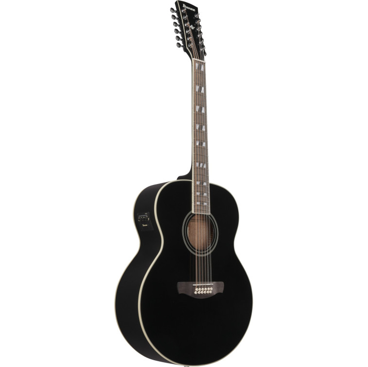 Ibanez AJ7012M1E-BK Artwood AJ Acoustic Guitar12-String - Black High Gloss