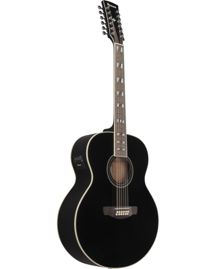 Ibanez AJ7012M1E-BK Artwood AJ Acoustic Guitar12-String - Black High Gloss