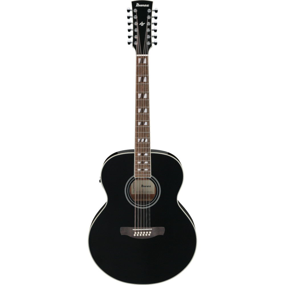 Ibanez AJ7012M1E-BK Artwood AJ Acoustic Guitar12-String - Black High Gloss