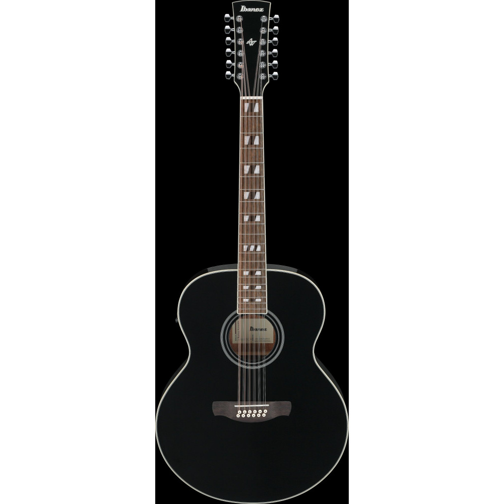 Ibanez AJ7012M1E-BK Artwood AJ Acoustic Guitar12-String - Black High Gloss