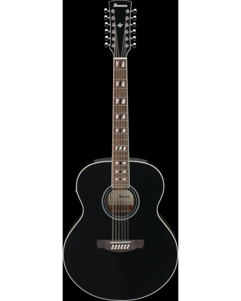 Ibanez AJ7012M1E-BK Artwood AJ Acoustic Guitar12-String - Black High Gloss