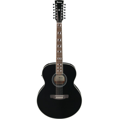 Ibanez AJ7012M1E-BK Artwood AJ Acoustic Guitar12-String - Black High Gloss